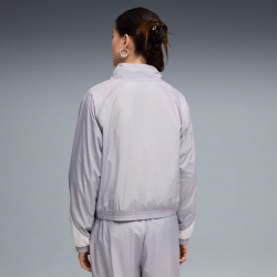 PUMA Sport Relaxed Webjacke Damen 82 - vibrant silver XS
