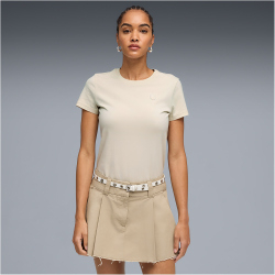 PUMA Essentials Elevated T-Shirt Damen 87 - alpine snow XS