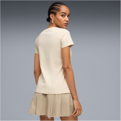 PUMA Essentials Elevated T-Shirt Damen 87 - alpine snow XS