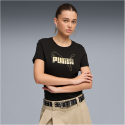 PUMA Essentials Logo Lab Metallic T-Shirt Damen 01 - PUMA...