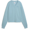 PUMA Essentials Elevated Comfort Double Knit V-Neck Sweatshirt Damen 47 - seafoam XS