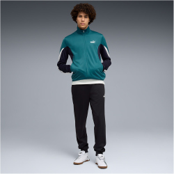 PUMA Essentials Block Poly Trainingsanzug Herren 41 - emerald ice L