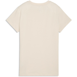 PUMA Essentials Script T-Shirt Damen 87 - alpine snow XS