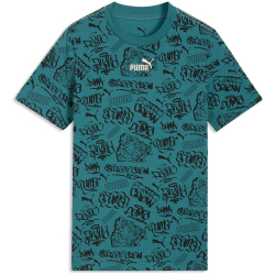 PUMA Mid90s Allover Print T-Shirt Jungen 41 - emerald ice 152