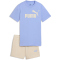 PUMA Essentials No.1 Logo T-Shirt + Shorts Set Mädchen 60 - intense lavender 152