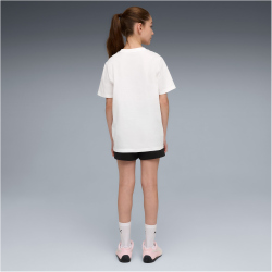 PUMA Essentials No.1 Logo T-Shirt + Shorts Set Mädchen 52 - PUMA white/wild pink 152