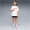 PUMA Essentials No.1 Logo T-Shirt + Shorts Set Mädchen 52 - PUMA white/wild pink 176