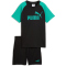 PUMA Essentials No.1 Logo Poly T-Shirt + Shorts Set Jungen 51 - PUMA black/vibrant green 152