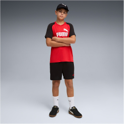 PUMA Essentials No.1 Logo Poly T-Shirt + Shorts Set Jungen 11 - for all time red 140