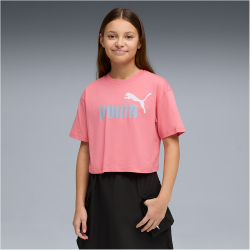 PUMA Essentials 2 Color No.1 Logo Cropped T-Shirt...