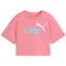 PUMA Essentials 2 Color No.1 Logo Cropped T-Shirt Mädchen 25 - wild pink 128