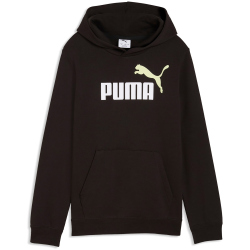 PUMA Essentials 2 Color No.1 Logo French Terry Hoodie Jungen 61 - PUMA black/apple spritz 176