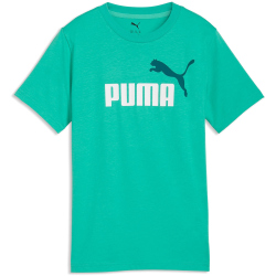 PUMA Essentials 2 Color No.1 Logo T-Shirt Jungen 40 - vibrant green 128