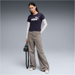 PUMA Essentials No. 1 Logo T-Shirt Damen 64 - deep plum XS