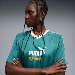 PUMA King Relaxed Streetwear Fußballtrikot 41 - emerald ice S