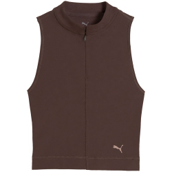 PUMA Cloudspun 1/4-Zip Tanktop Damen 13 - chocolate brown XS