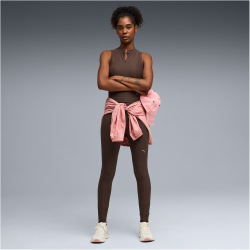 PUMA Cloudspun 1/4-Zip Tanktop Damen 13 - chocolate brown XS