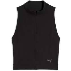 PUMA Cloudspun 1/4-Zip Tanktop Damen 01 - PUMA black XS