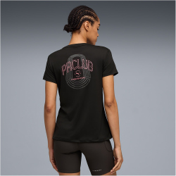 PUMA Run Club Graphic Laufshirt Damen 01 - PUMA black XS