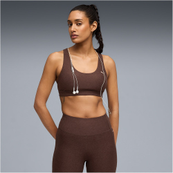 PUMA Cloudspun Mid Support Sport-BH Damen 13 - chocolate brown L