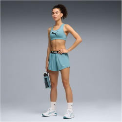 PUMA Strong 3" Knit Trainingsshorts Damen 99 - baltic sea blue S