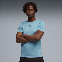 PUMA Tad Essentials Heather Small Cat Trainingsshirt Herren 99 - baltic sea blue heather L