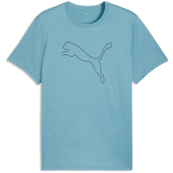 PUMA Tad Essential Heather Large Cat Trainingsshirt Herren 97 - baltic sea blue heather S
