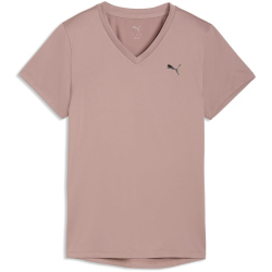 PUMA Tad Essential V-Neck Trainingsshirt Damen 95 - sandstone S