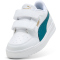 PUMA Shuffle Downtown Lo Sneaker mit Klettverschluss Kinder 05 - PUMA white/emerald ice/PUMA gold 29