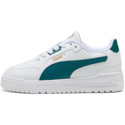 PUMA Shuffle Downtown Lo Sneaker Kinder 05 - PUMA white/emerald ice/PUMA gold 36