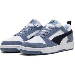 PUMA Rebound V6 Low Suede Sneaker 09 - gray sky/new navy/puma white 38
