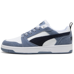 PUMA Rebound V6 Low Suede Sneaker 09 - gray sky/new navy/puma white 38