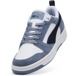 PUMA Rebound V6 Low Suede Sneaker 09 - gray sky/new navy/puma white 38