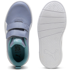 PUMA Courtflex V3 Sneaker mit Klettverschluss Kinder 17 - gray sky/puma white/baltic sea blue 30