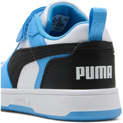 PUMA Rebound V6 Lo AC+ Sneaker mit Klettverschluss Kinder 34 - team light blue/puma black/puma white 30