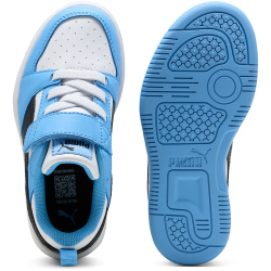 PUMA Rebound V6 Lo AC+ Sneaker mit Klettverschluss Kinder 34 - team light blue/puma black/puma white 35
