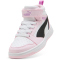 PUMA Rebound V6 Mid AC+ Sneaker Kinder 43 - PUMA white/PUMA black/pearl pink 35