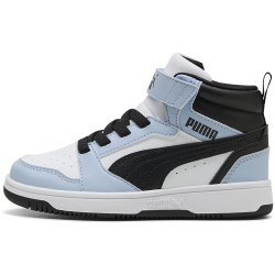 PUMA Rebound V6 Mid AC+ Sneaker Kinder 42 - PUMA white/snow mountain blue/PUMA black 32