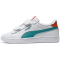 PUMA Smash 3.0 Leder-Sneaker mit Klettverschluss Kinder 27 - PUMA white/baltic sea blue 28