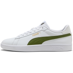 PUMA Smash 3.0 Leder-Sneaker 33 - PUMA white/olive green 38.5