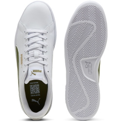 PUMA Smash 3.0 Leder-Sneaker 33 - PUMA white/olive green 38.5