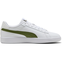 PUMA Smash 3.0 Leder-Sneaker 33 - PUMA white/olive green 38.5