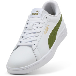 PUMA Smash 3.0 Leder-Sneaker 33 - PUMA white/olive green 38.5