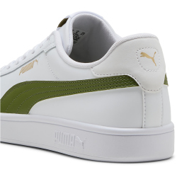 PUMA Smash 3.0 Leder-Sneaker 33 - PUMA white/olive green 38.5