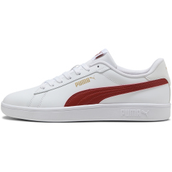 PUMA Smash 3.0 Leder-Sneaker 32 - PUMA white/bordeaux red 42