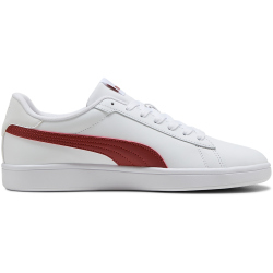 PUMA Smash 3.0 Leder-Sneaker 32 - PUMA white/bordeaux red 42