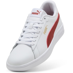 PUMA Smash 3.0 Leder-Sneaker 32 - PUMA white/bordeaux red 42