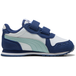 PUMA Cabana Racer Sl 20 Baby-Sneaker mit Klettverschluss 23 - PUMA white/fresh water/blue jewel 22
