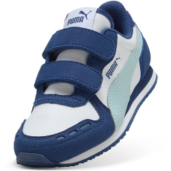PUMA Cabana Racer SL 20 PS Sneaker mit Klettverschluß Kinder 23 - PUMA white/fresh water/blue jewel 32