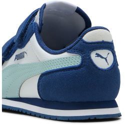 PUMA Cabana Racer SL 20 PS Sneaker mit Klettverschluß Kinder 23 - PUMA white/fresh water/blue jewel 32